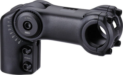 Potencia de ciclismo Bbb ajustable 120 mm - potencia ajustable bicicleta de carreras, e-bike mtb - extensor de potencia de 25,4 mm - ángulo -40° +60° - highfix - bhs-34