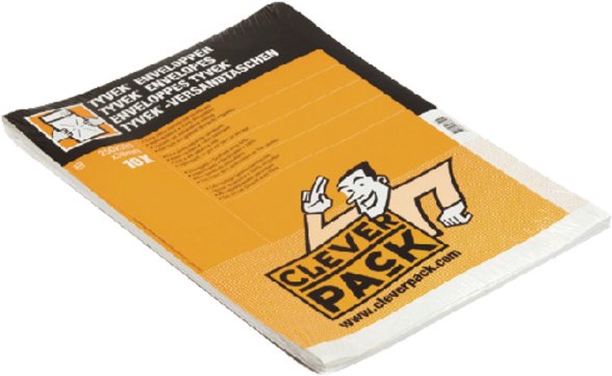 Cleverpack busta tyvek - sacchetto campione - 250x353x38mm bianco - 10 pezzi