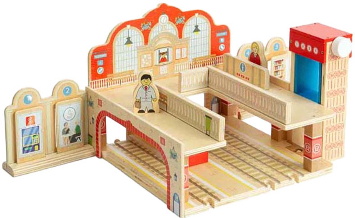 Set da gioco Bigjigs in legno Grand Central Station
