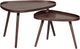 Tavolini in legno Nissa - noce - set di 2 - 39x71x52