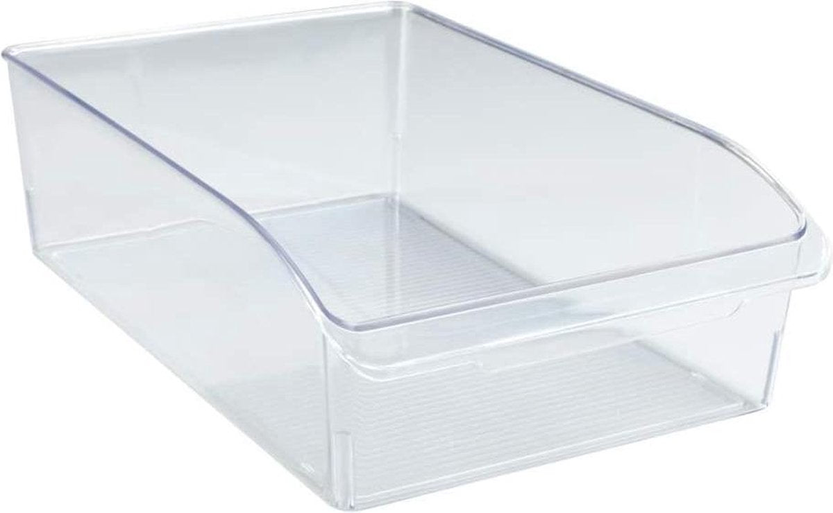 Wenko refrigerator organizer l transparent plastic 31x20x9.5cm - refrigerator tray - refrigerator storage box