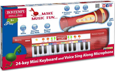 Bontempi spa set giocattolo tastiera bontempi con microfono karaoke - educativo.