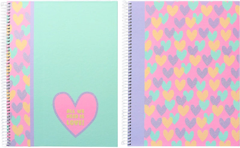 Kangaro spiraalblok - b'log hearts - formaat a4 - ruit 5mm - 2 stuks - an-124200-a