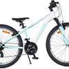 Bicicleta infantil Volare boost - 24 pulgadas - 21 velocidades - blanco verde menta