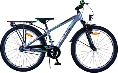 Bicicleta para niños Volare Cross - Niños - 24 pulgadas - Gris oscuro - 3 engranajes