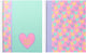 Kangaro ancor spiraalblok - b'log hearts - formaat a5 - met ruit 5mm - 2 stuks