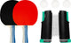 Set completo da ping pong Avento - rete da ping pong estensibile - nero rosso