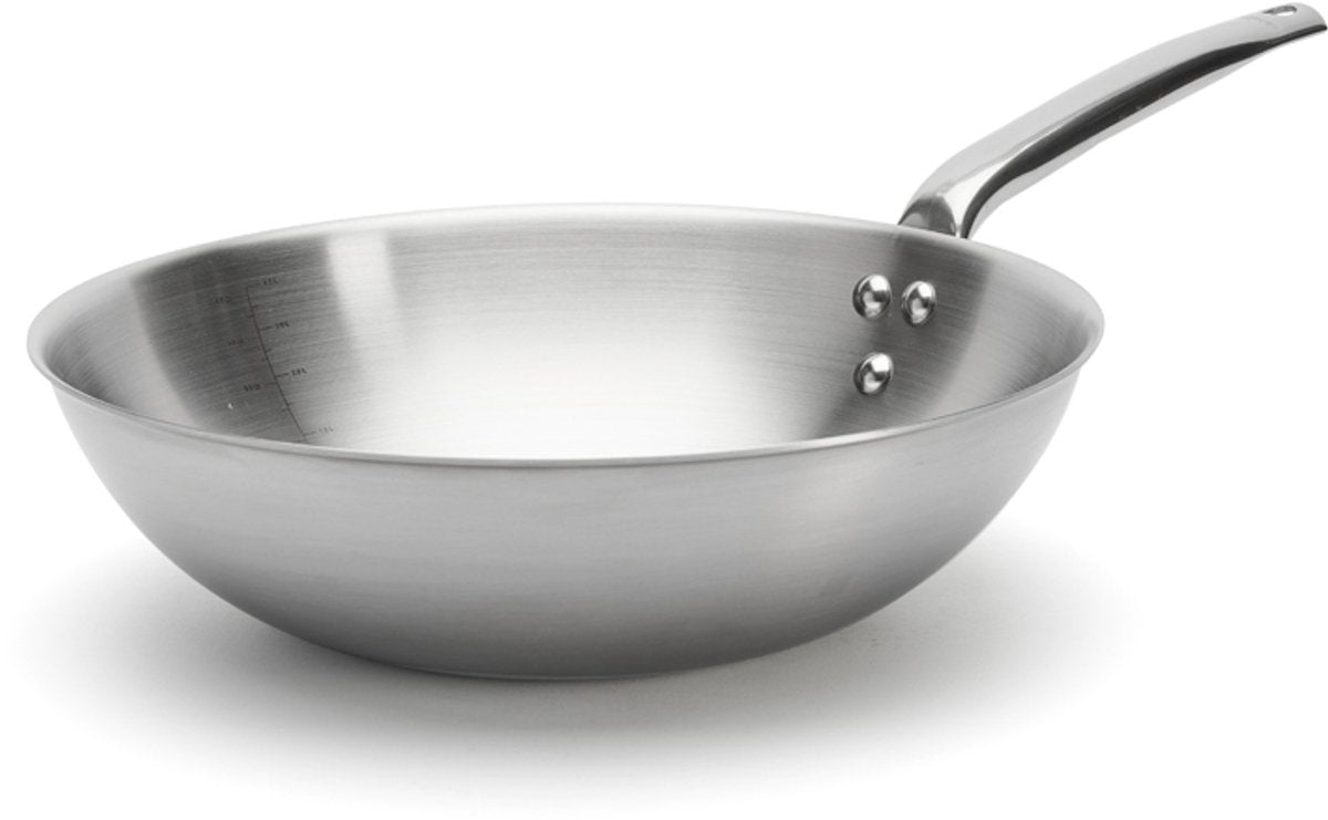 Debuyer de buyer Padella wok Alchimy - acciaio inossidabile - ø 32 cm - senza pfas