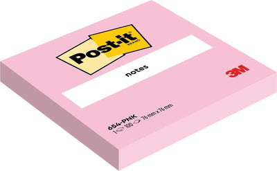 Post-it memo pad 654 76x76mm pink 6 pieces
