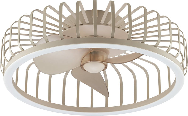 Brilliant capo - ventilatore da soffitto - con illuminazione - ø 48 cm - LED 36w - CCT - 2700k-6500k - dimmerabile - telecomando - beige - molto silenzioso