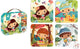 Janod - puzzle in cartone - le quattro stagioni - 6, 9, 12 e 16 pezzi
