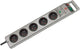 Multipresa Brennerstuhl super solida da 13.500 A con protezione da sovratensione a 5 vie argento 2,5 m h05vv-f 3g1,5 *fr*