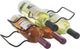 Metaltex - juego de 2 portabotellas - botellero - wave 20 - negro mate - para 8 botellas de vino (0,75 litros)