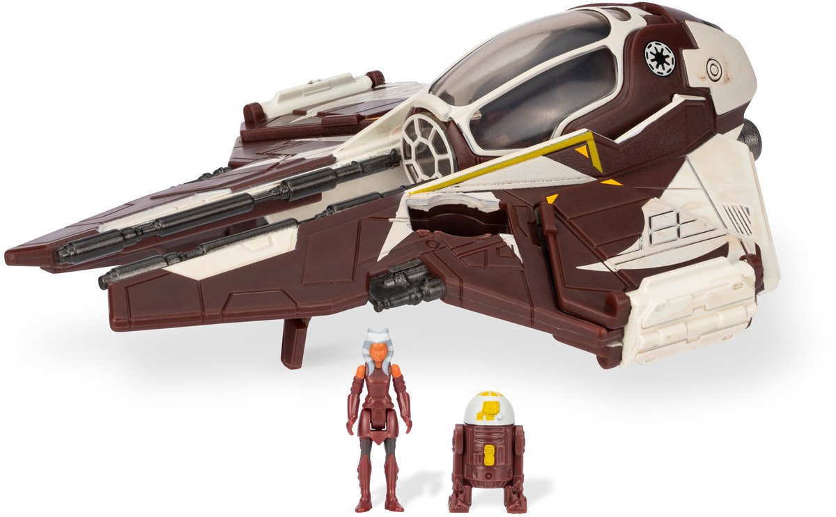 Jazwares star wars- vehicle multipack (7,5cm vehicle figure + 7,5cm vehicle) - ahsoka tano - starfighter evolution box set