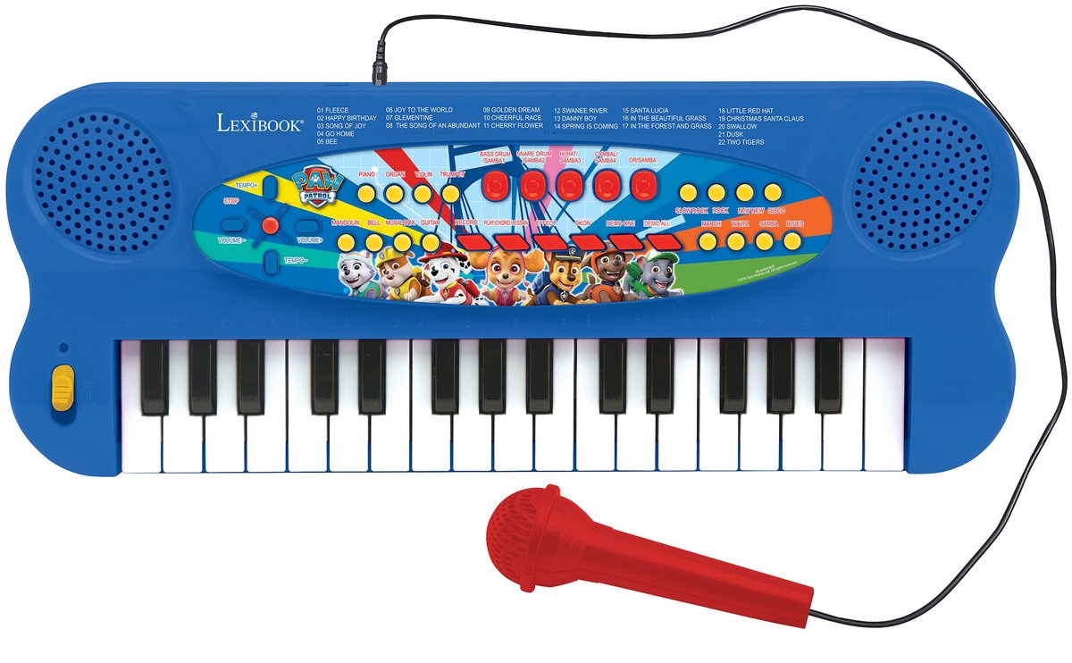 Lexibook paw patrol electronic piano keyboard met microfoon (32 keys)