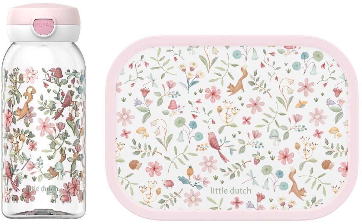 Set pranzo Mepal (borraccia con contenitore per il pranzo con tappo a scatto) campus - 600 + 750 ml - contenitore per il pranzo e bicchiere per bambini - bento box - borraccia con tappo a scatto - meraviglie delle fate