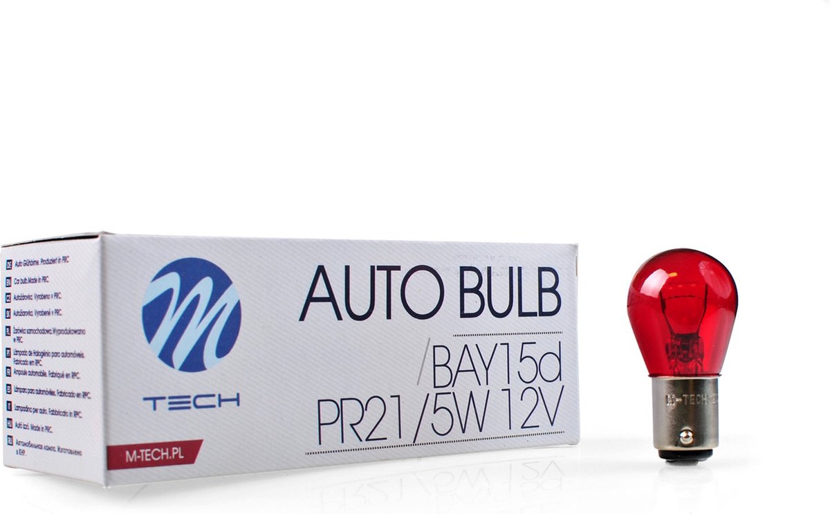 M-tech pr21 5w 12v - rood - 10 stuks