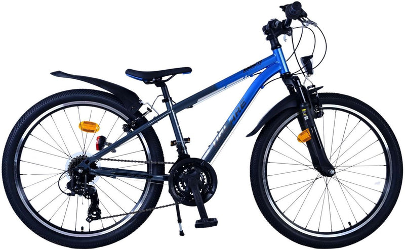 Vlatarare XC Race Children's Bicycle's Bicycle 24 pollici 21 velocità blu grigio