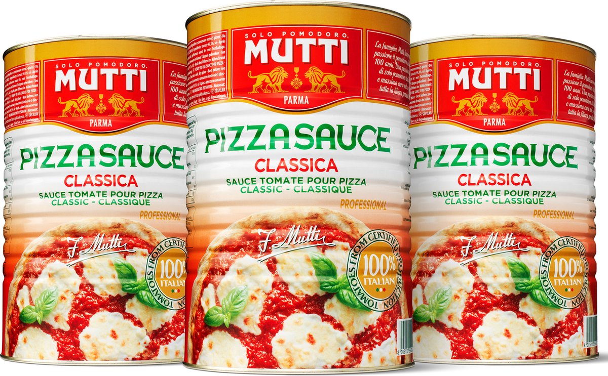 Mutti - salsa para pizza clásica - 3x 4,1 kg