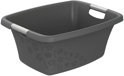 Rotho Lavaundry Basket 25 litri Fiori grigi