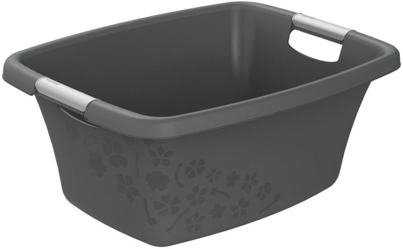 Cesta de lavandería de Rotho 25 litros de flores gris