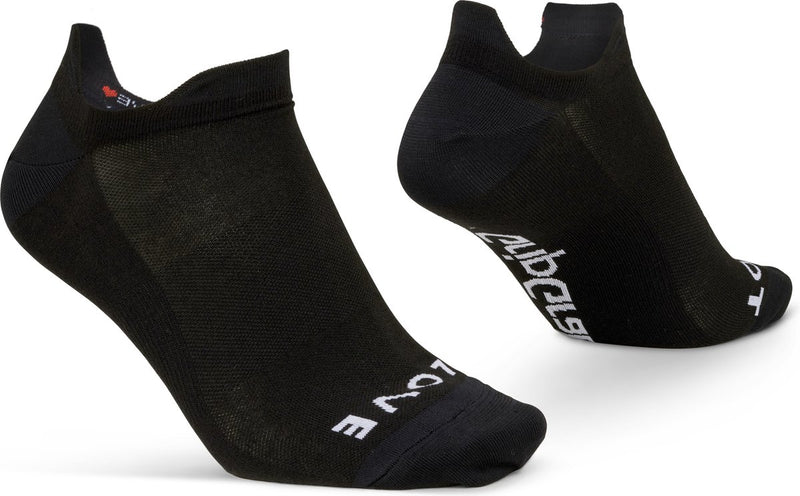 Gripgrab - calcetines clásicos de ciclismo de verano invisibles 1 par de calcetines tobilleros calcetines deportivos coolmax - negro - unisex - talla s (38-41)