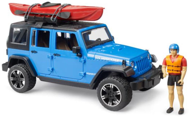 Bruder Jeep Wrangler Rubicon ilimitado con kayak y Figuu