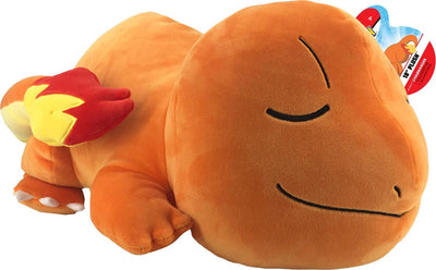 Jazwares pokémon sleeping cuddly toy plush charmander, 45cm