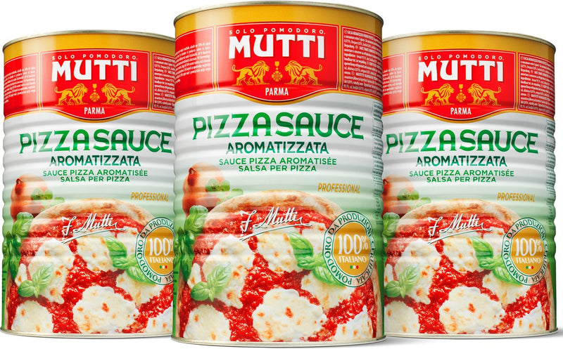 Salsa para pizza Mutti aromatizada - 3 x 4,1 kg
