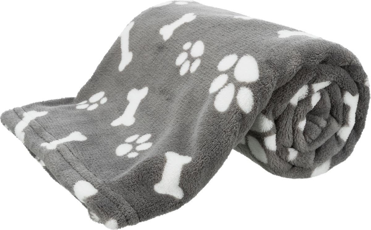 Trixie Dog Blanket Kenny Fleece Bone Gambe Grey