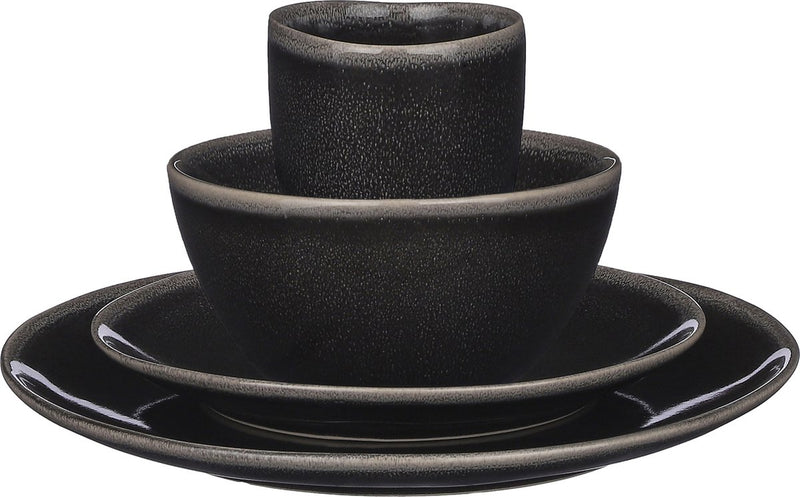 Mica decorations tabo serviesset 4 persoons - zwart