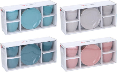 Juego de taza y platillo para capuchino Alpina