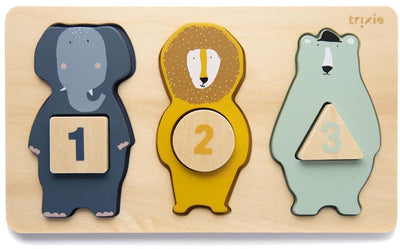 Trixie Wooden Tel Puzzle Animals, 6st.