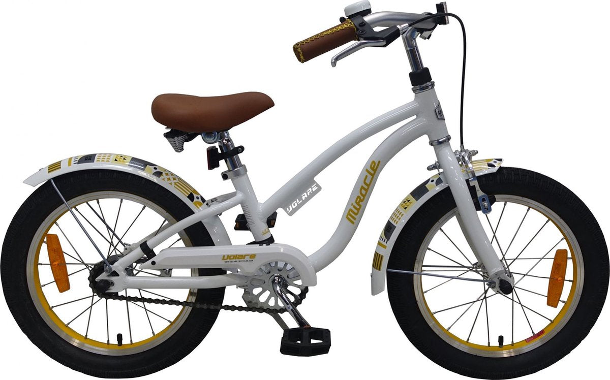 Bicycle per bambini di Miracle Miracle Cruiser - Girls - 16 pollici - White - Prime Collection