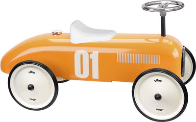 Vilac walker vintage arancione - macchinina cavalcabile in metallo.