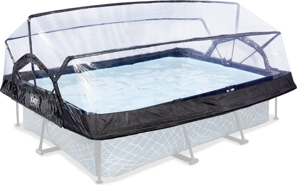 Exit Toys cubierta de salida para piscina 220x150 cm - cúpula para piscina - universal - accesorio para piscina - resistente a la intemperie