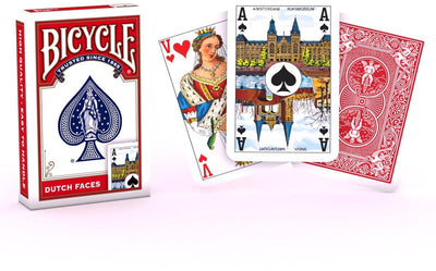 Bicycle ® bridge size dutch faces red - classic Dutch playing cards - premium quality