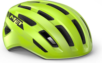 Met miles bicycle helmet men women - bicycle helmet city bike adults - e-bike - trekking - size m l (58-61cm) - fluor yellow glossy (yellow)