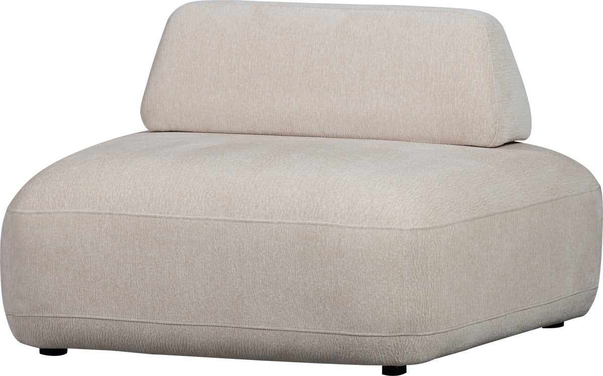 Poltroncina in legno - poliestere - sabbia - 118x102x41