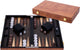 Backgammon Longfield de 15 pulgadas - tablero con incrustaciones de madera de aliso - caja de madera de lujo - acabado natural - corazón de ángel
