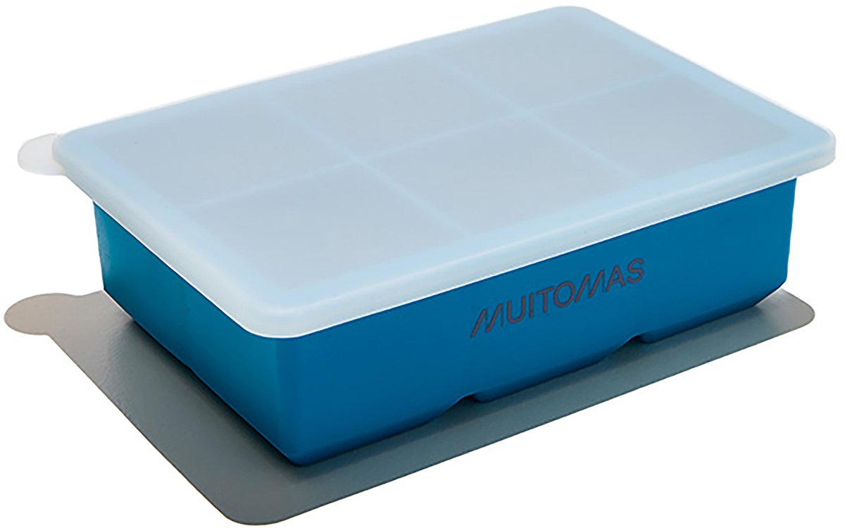 Stampo per cubetti di ghiaccio in silicone Muitomas - design elegante - riutilizzabile e duraturo - blu