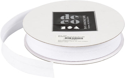 Nastro sbieco Creative Company, l: 20 mm, bianco, 25 m 1 rotolo