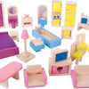 Bigjigs mobili per la casa delle bambole in legno, 27dlg.