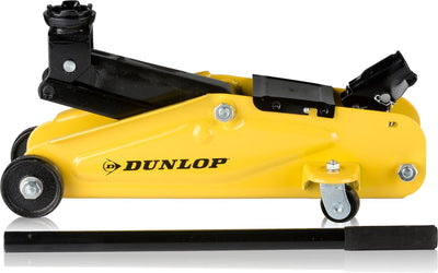 Gato hidráulico Dunlop - gato con capacidad de elevación de 2000 kg - gato de garaje con altura de elevación de 135 mm a 305 mm - metal - amarillo negro