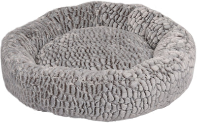 Flamingo mand snoozzy rond - grijs - 70 x 70 x 18 cm - zachte mand voor honden en katten