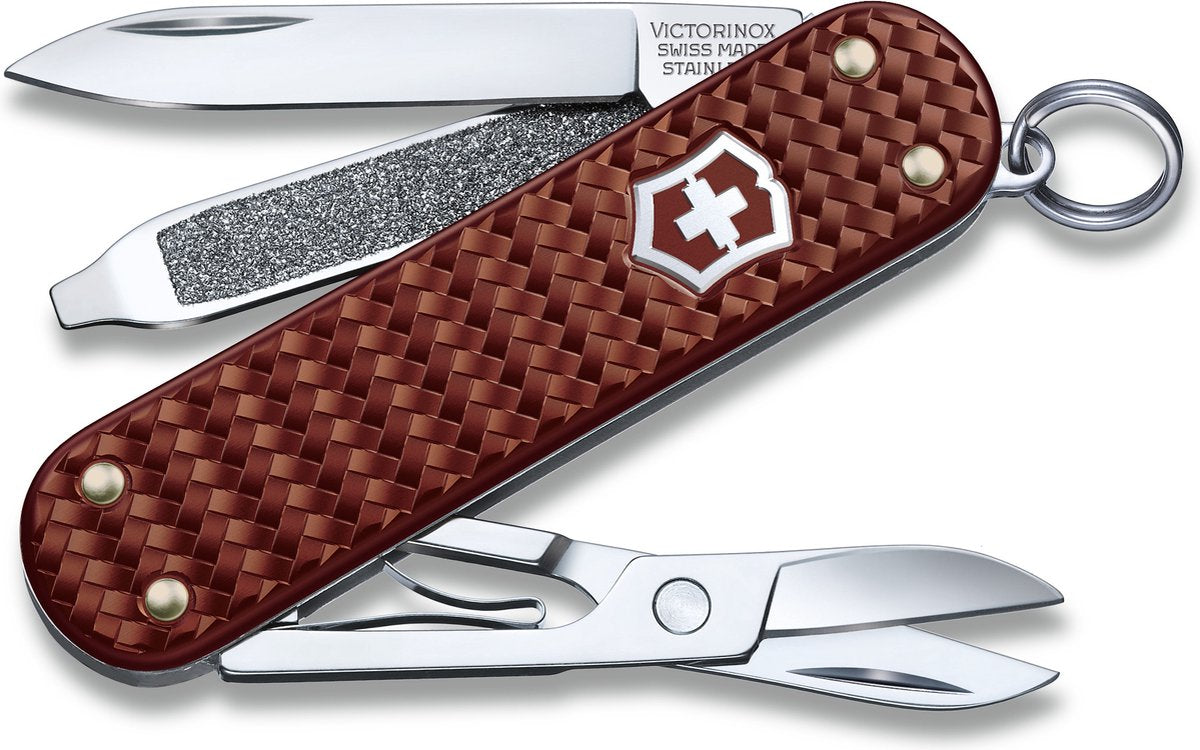 Victorinox classic precious alox zakmes - hazel brown - 5 functies