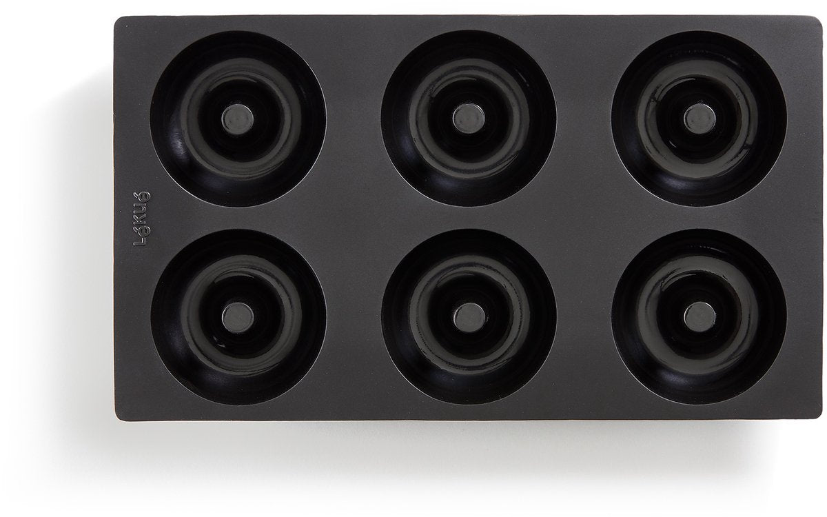 Lékué bakvorm 6 donuts of bagels - siliconen - black