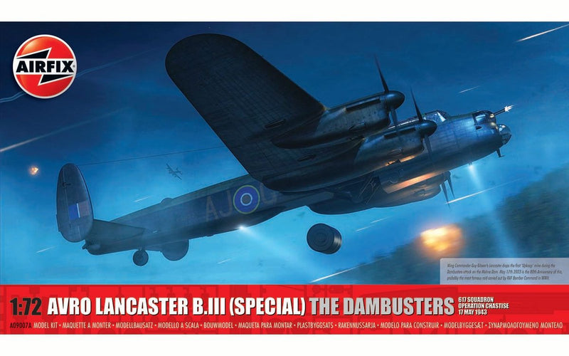 Kit modello Airfix veicoli militari - 09007a avro lancaster b.iii special - the dambusters 617 squadron operazione castigo 17 maggio 1943 plastica - 1:72 - modellismo