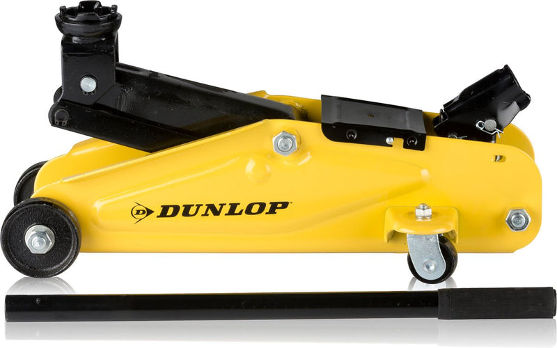 Cric idraulico per auto Dunlop - cric per auto con capacità di sollevamento di 2.000 kg - cric da garage con altezza di sollevamento da 135 mm a 305 mm - metallo - giallo nero
