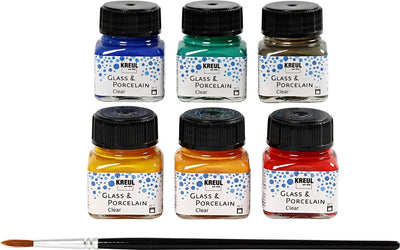 Creativ Company Glasen Porcelana Paint Color Clear, 6st.